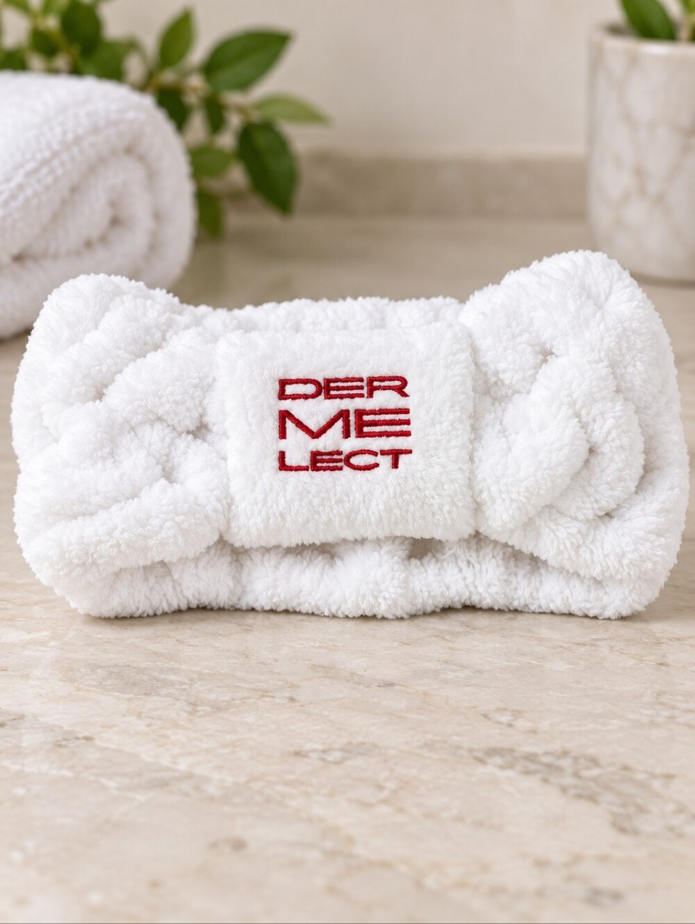 Dermelect Plush White Spa Headband, NWT, Bundle 3 FOR 15